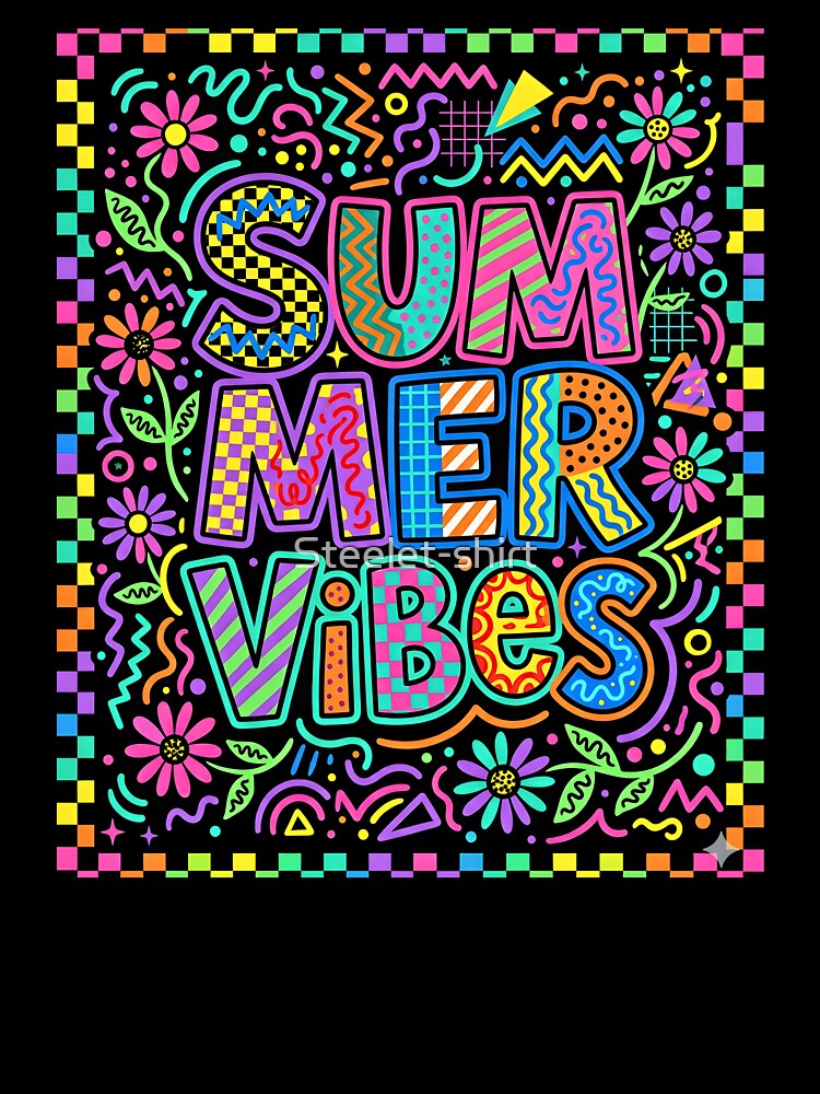 Summer Vibes - Retro Floral Summer by Steele-Art