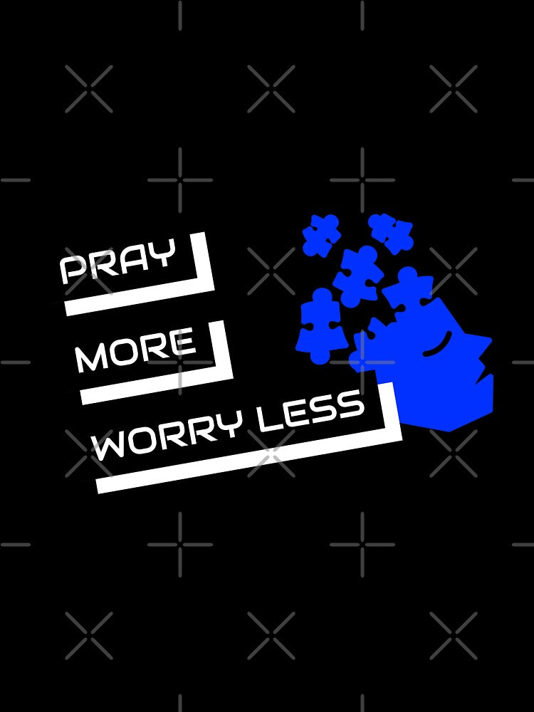 Pray More Worry Less. Inspirational Christian Quote Sticker by SuccessfulVibes