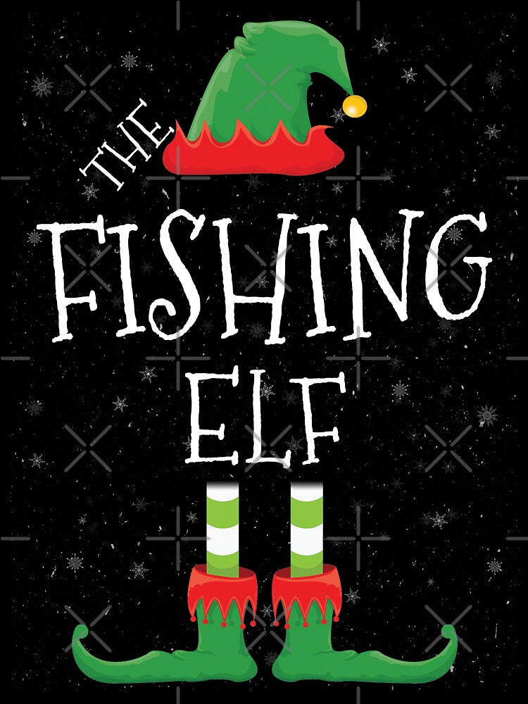 Fishing Elf Family Matching Christmas Group Funny Gift by DavisHasari