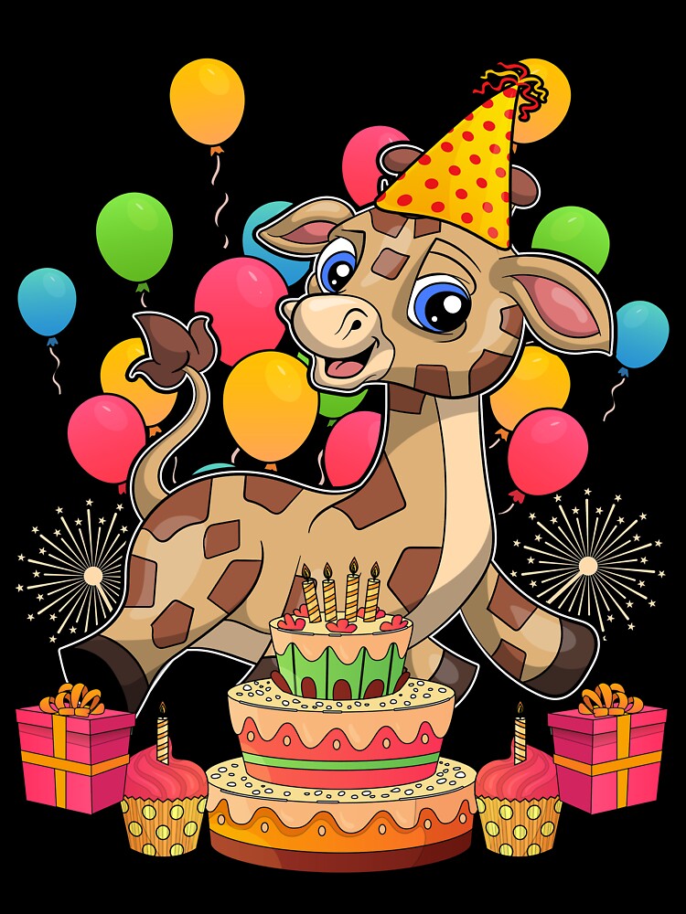 Funny Giraffe Kids Birthday by bestshirtdesign