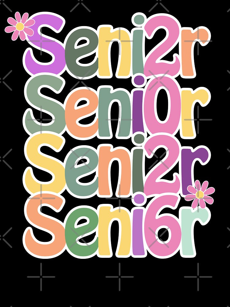 Retro Groovy Colorful Back to School Senior 2026 by Auchi_Verse