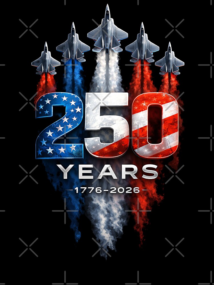USA 250 Years Patriotic Fighter Jets Design by athanasioungr