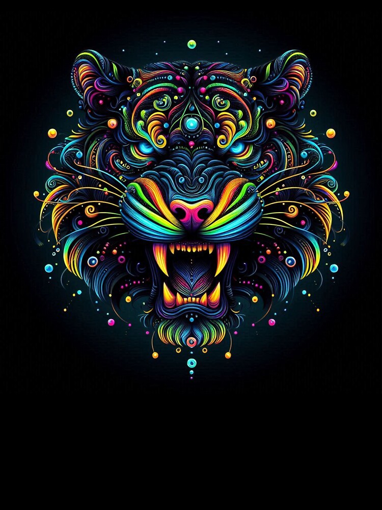 Neon colors with tiger by Dogandesighn