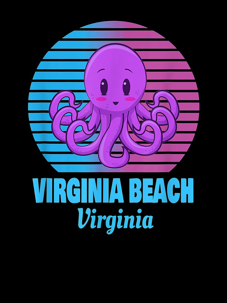 Virginia Beach Vacation Cute Octopus Gift by lolahomya
