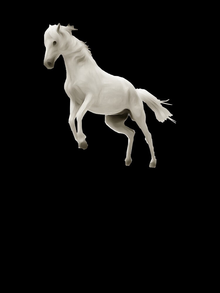 Drawing White Horse by Dopnex