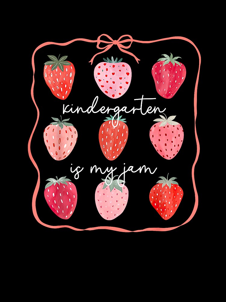 Groovy Kindergarten is My Jam Strawberry Kinder Team Teacher T-Shirt by SubStudio97