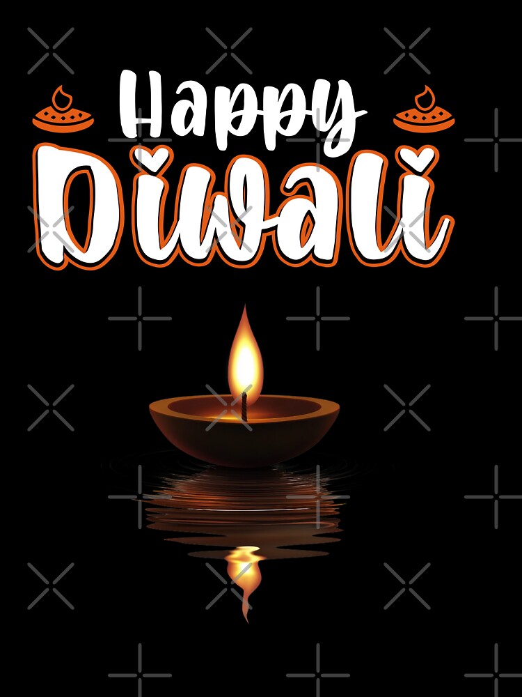 Happy Diwali ver 1 | Festival of Lights | Indian Deepavali Celebration with Diyas, Rangoli & Lord Ganesha | Hindu Festival Art & Gifts by mndesignworx