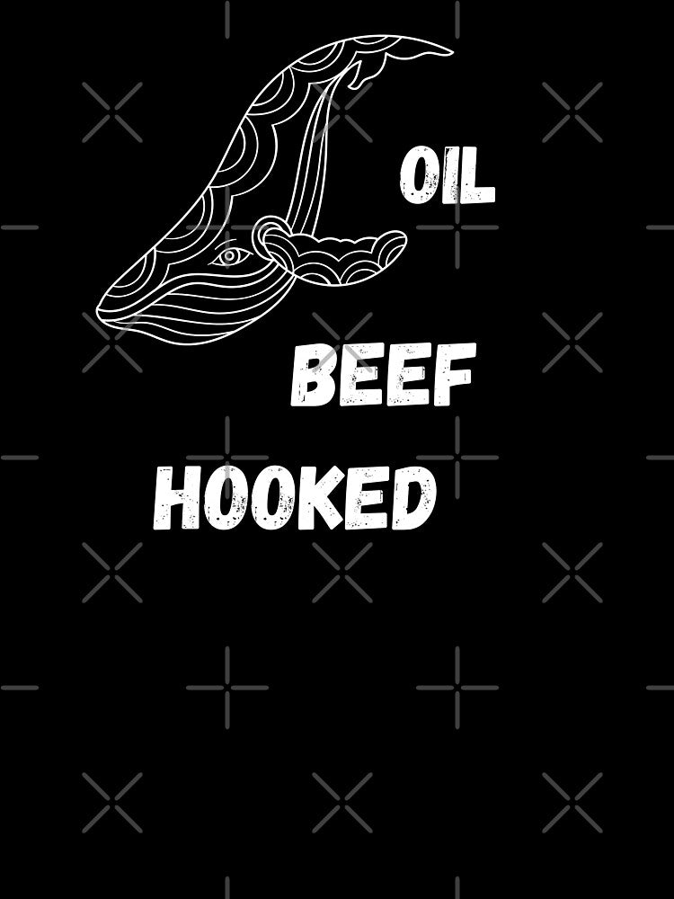 WHALE OIL BEEF HOOKED, Black shirt by oilycake