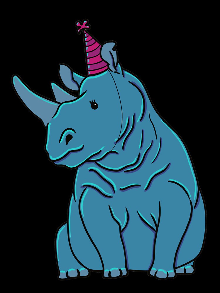 Colorful Party Rhino by Luke Landwehr