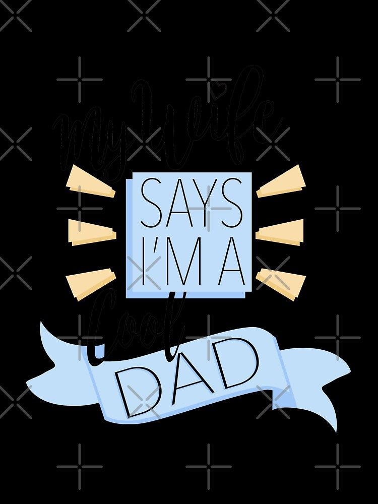 Cool Dad Typeset Blue by TeaLeef