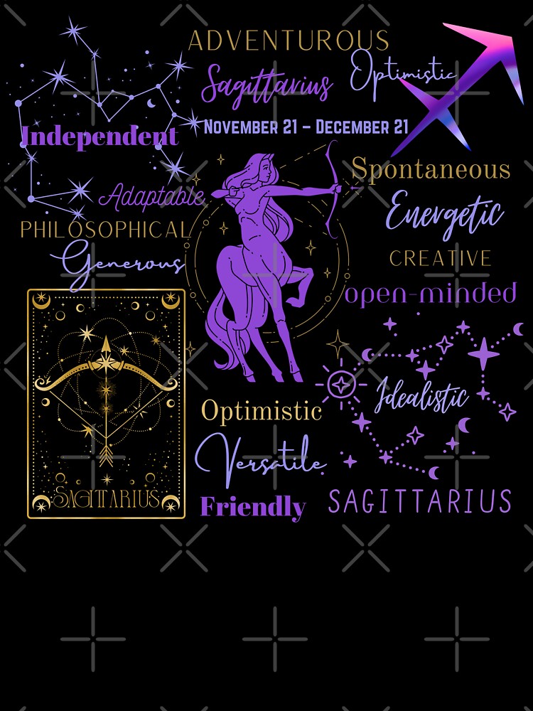 Dark Academia Astrology Star Constellation Horoscope Zodiac Sign Sagittarius by LEILA ART SPACE
