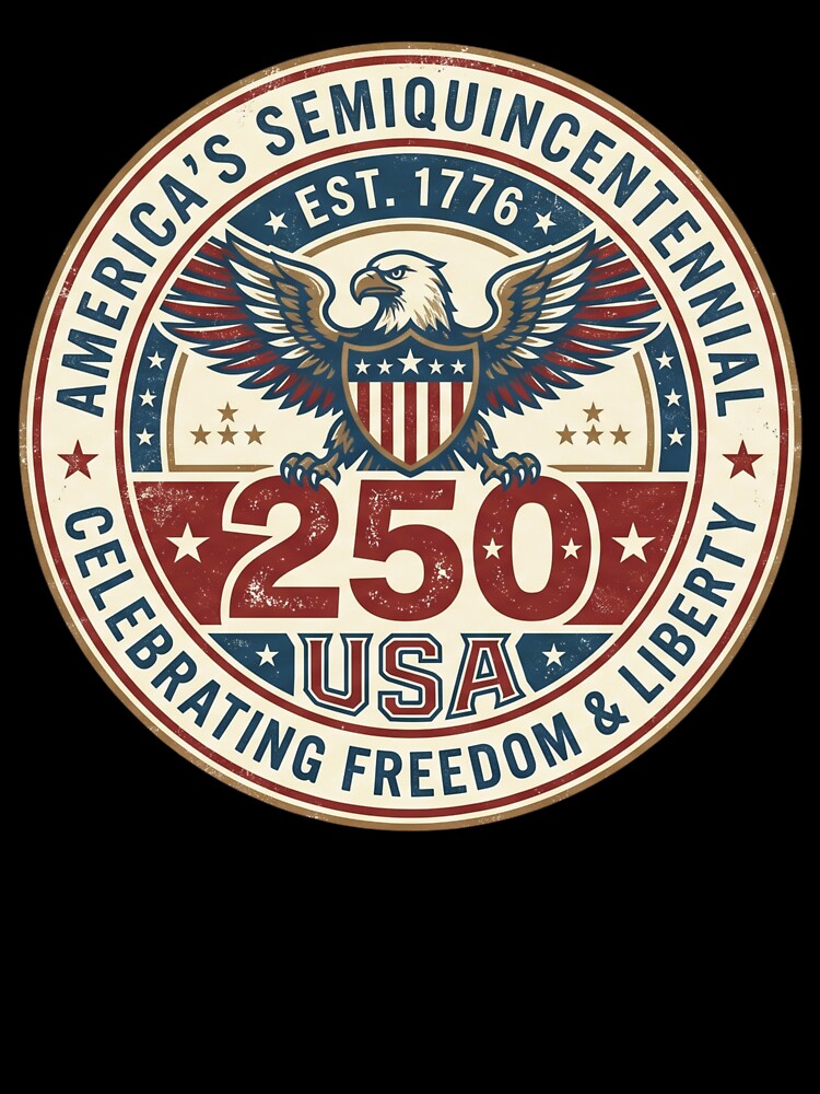 America's Semiquincentennial 250 Years - Vintage USA Eagle 1776-2026 Celebration Badge by MojNetSerwis WWK