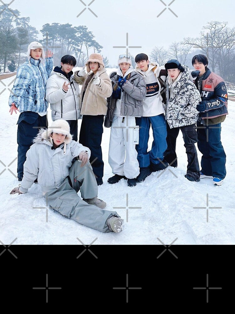 SKZ winter poster You make STRAY KIDS stay kpop hot black and white ot8 by Kpop-Noona