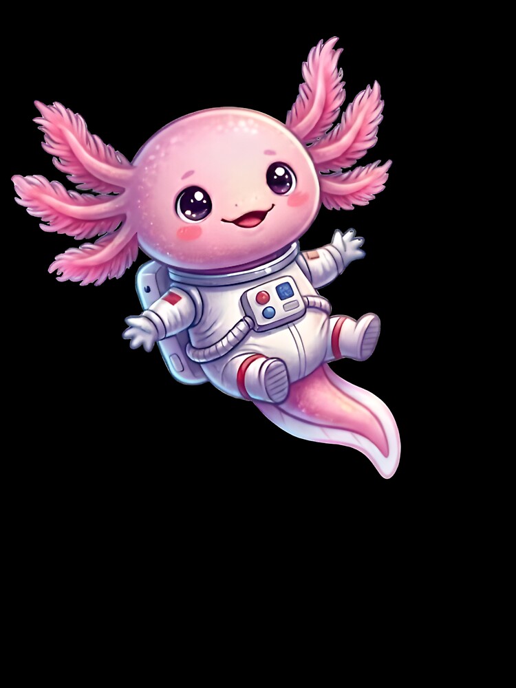 Cute Axolotl Astronaut Kawaii Space Animal Aesthetic Design by Kmdigitals