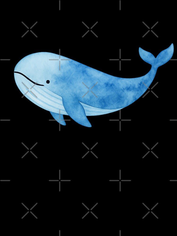 Watercolor Whale – Minimalist Ocean Spirit by Tadeusz1