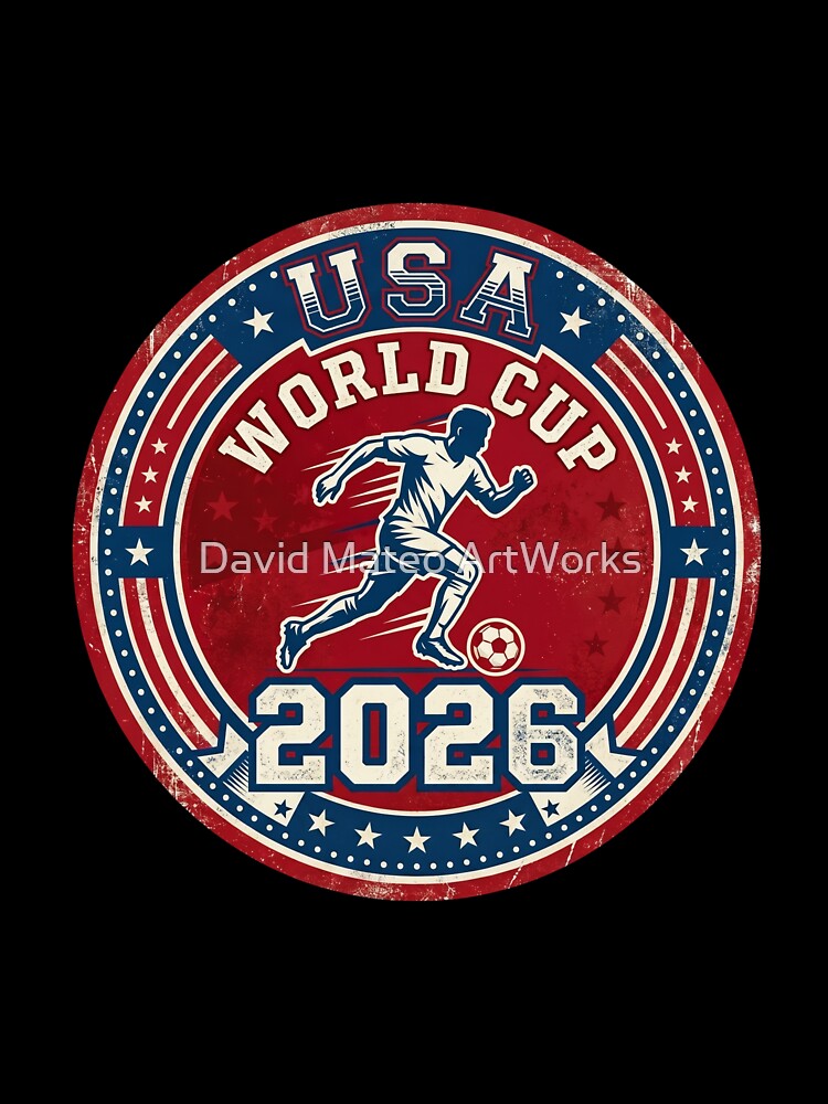 USA World Cup 2026 — Vintage Soccer Badge Retro Style by David Mateo ArtWorks