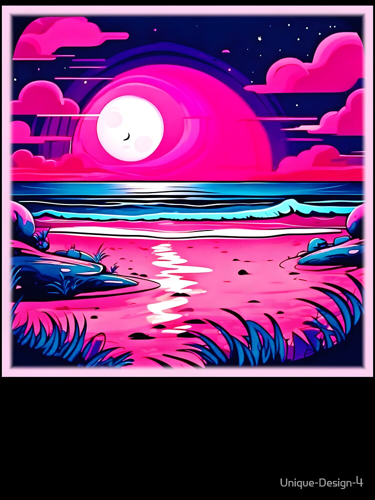 Pink Beach Night Sky by Health And Fitness Posts e-Store