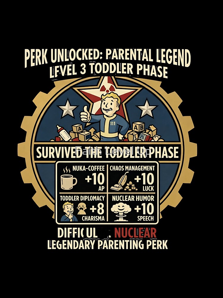 Perk Unlocked: Parental Legend – Survived the Toddler Phase | Funny Gamer Dad Shirt by Faith Level Up