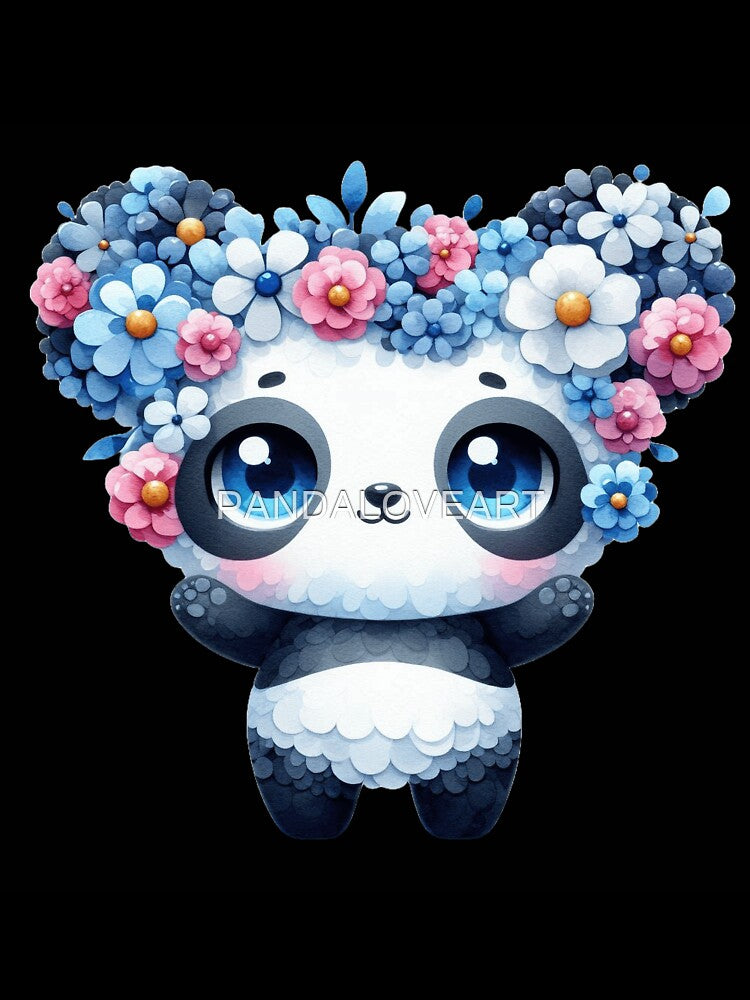 Flower Panda 3 by PANDALOVEART