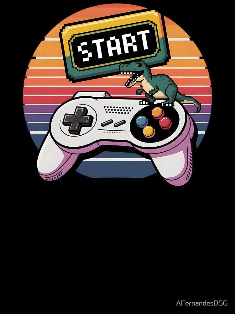 Retro gamer, illustration of a traditional video game controller by AFernandesDSG