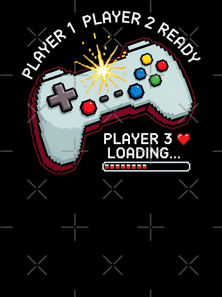 Player 3 Loading Pregnancy Announcement Retro Gaming by chattsuede