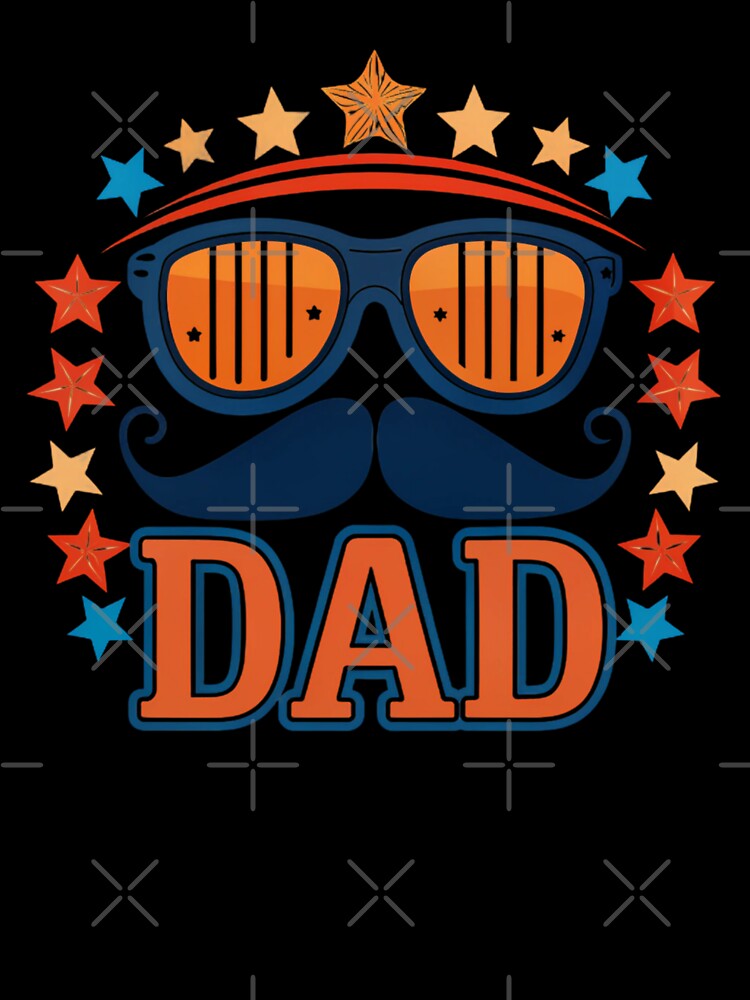 Cool Dad Retro Design with Sunglasses and Mustache by Erik Visnievskij
