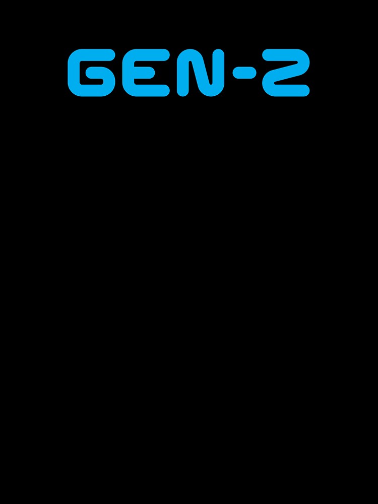 GEN-Z / Gen Z / Generation Z (Blue Text on Black) by STUDIO-72