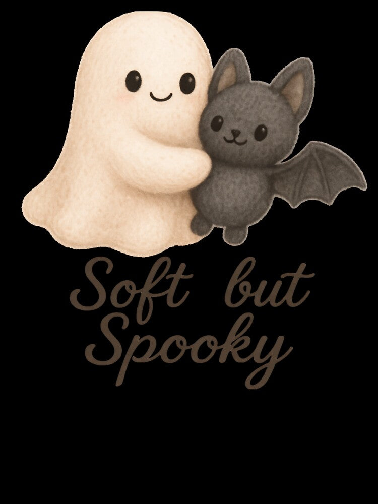 Soft but Spooky – Cute Ghost Hugging Bat by Mouraludia