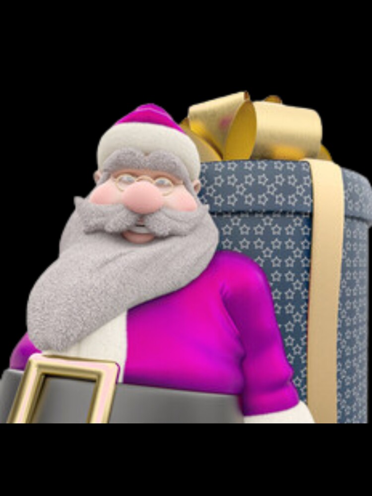 vintage pink santa claus by PRINTYDESING1