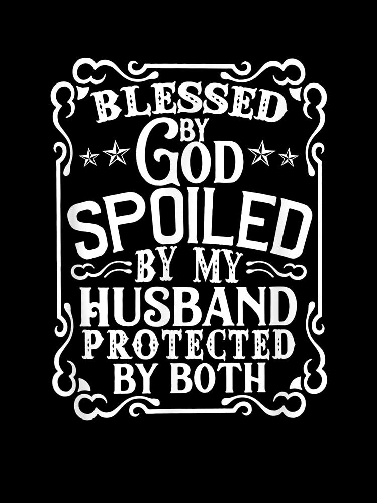 Blessed God Spoiled Hus Christian Wife Wine Label by tolivia