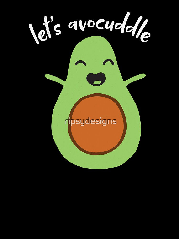 Humor Avocado Let's Avocuddle Adorable Couple His and Hers by ripsydesigns