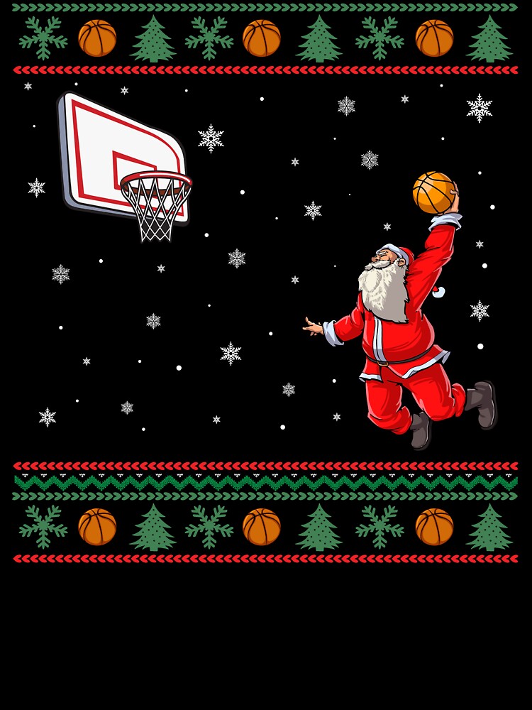 Christmas Basketball Santa Funny Sport Xmas by BuynPose