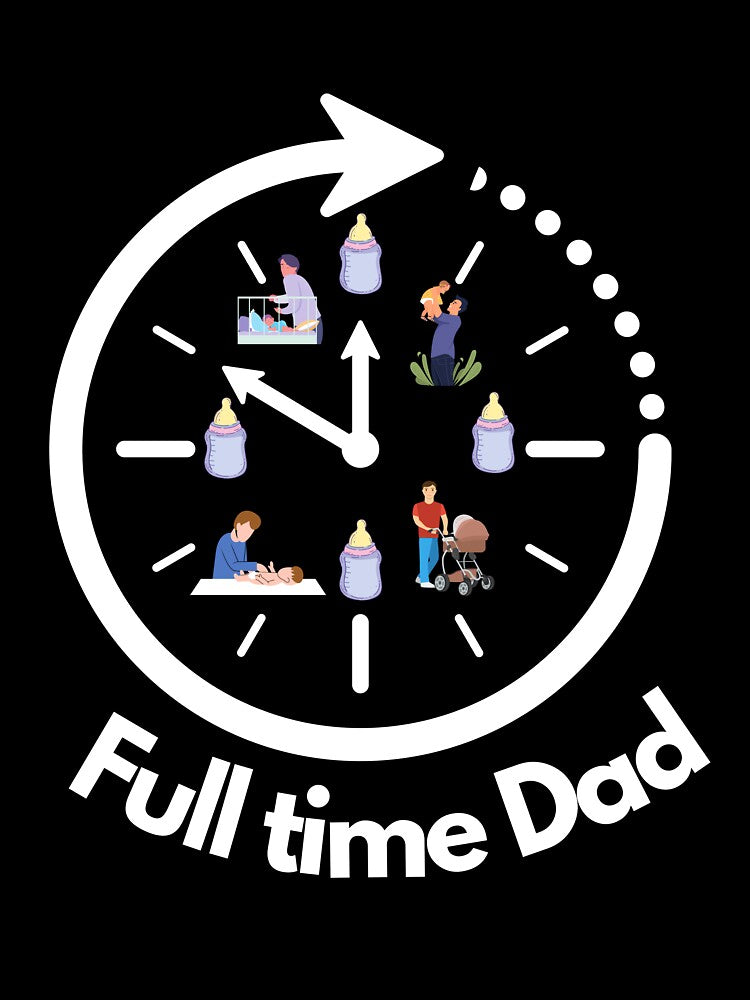Full Time Dad Clock Daily Routine by BoomBoomBaby