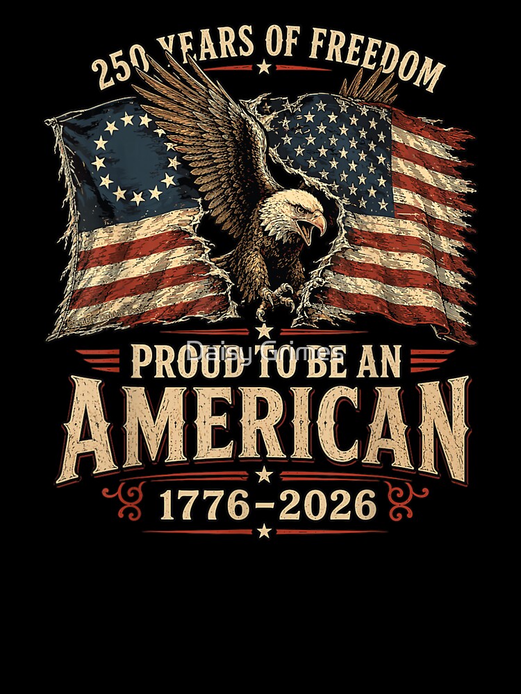 US Semiquincentennial 250 Years Of Freedom Proud To Be An American by Daisy Grimes