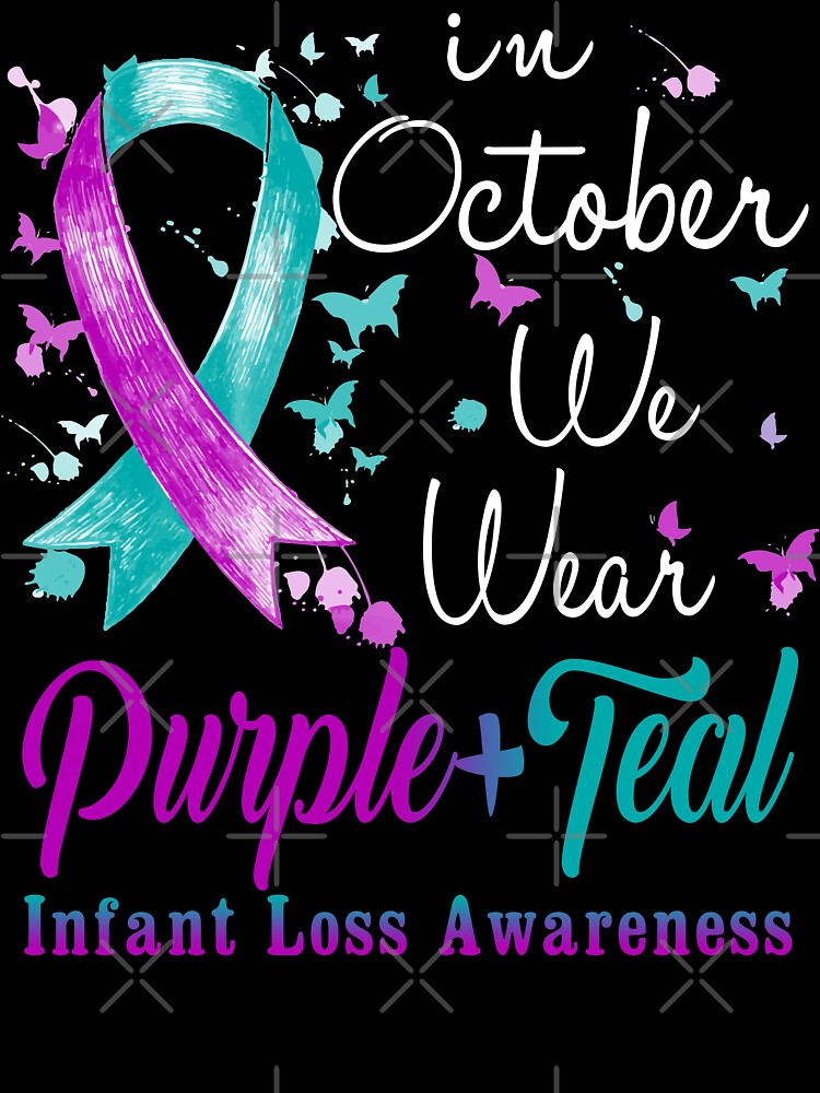 In October We Wear Purple & Teal Ribbon Infant Loss Awareness by largellie