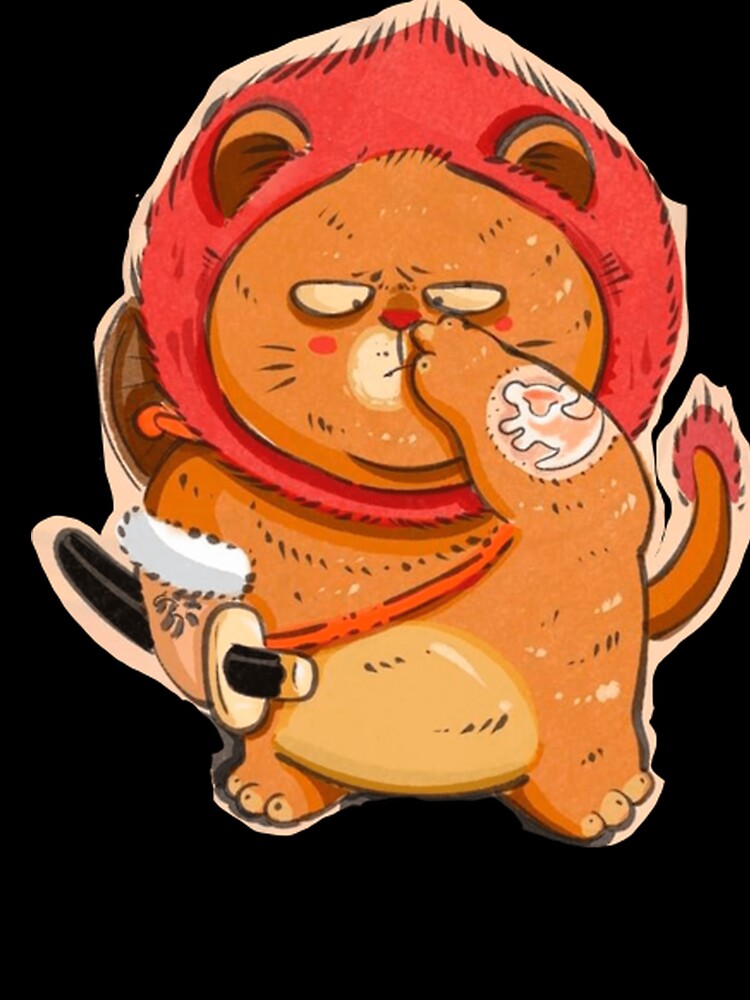 Cute Lion Samurai Warrior Cartoon Art by Vekonn
