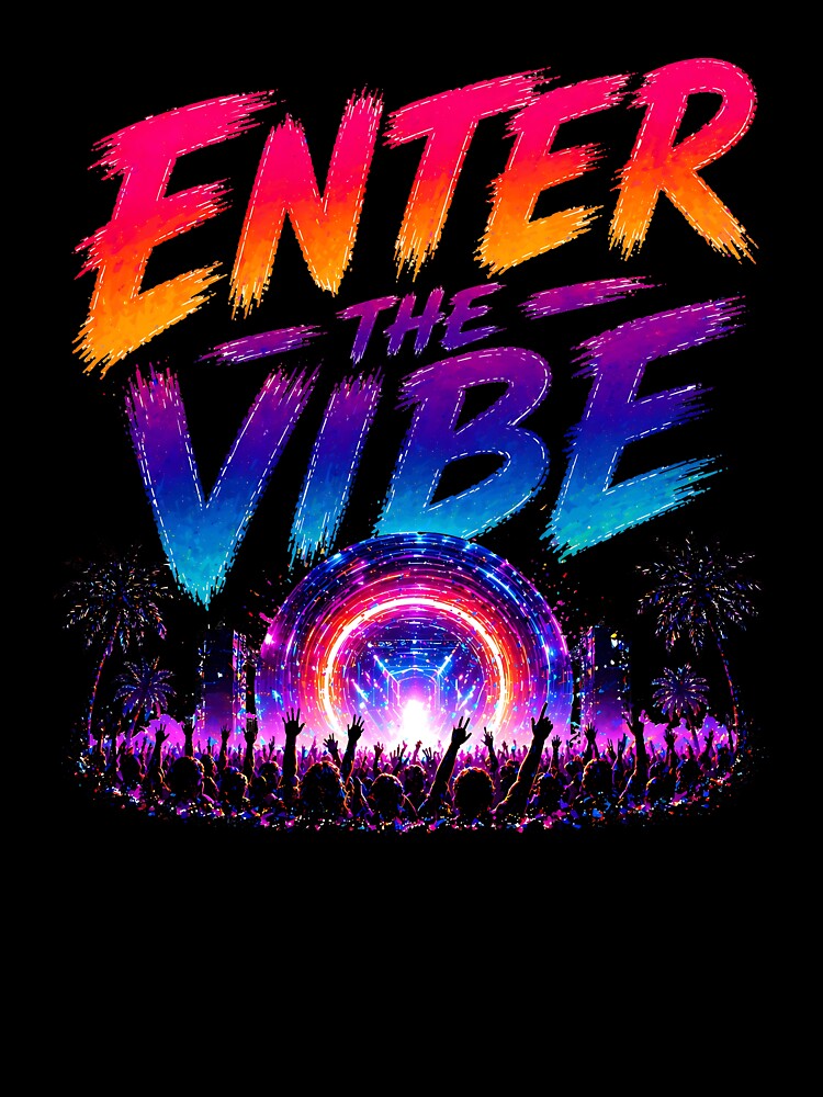Enter The Vibe – Neon Festival Portal Typography Design by Digital Culture Studio