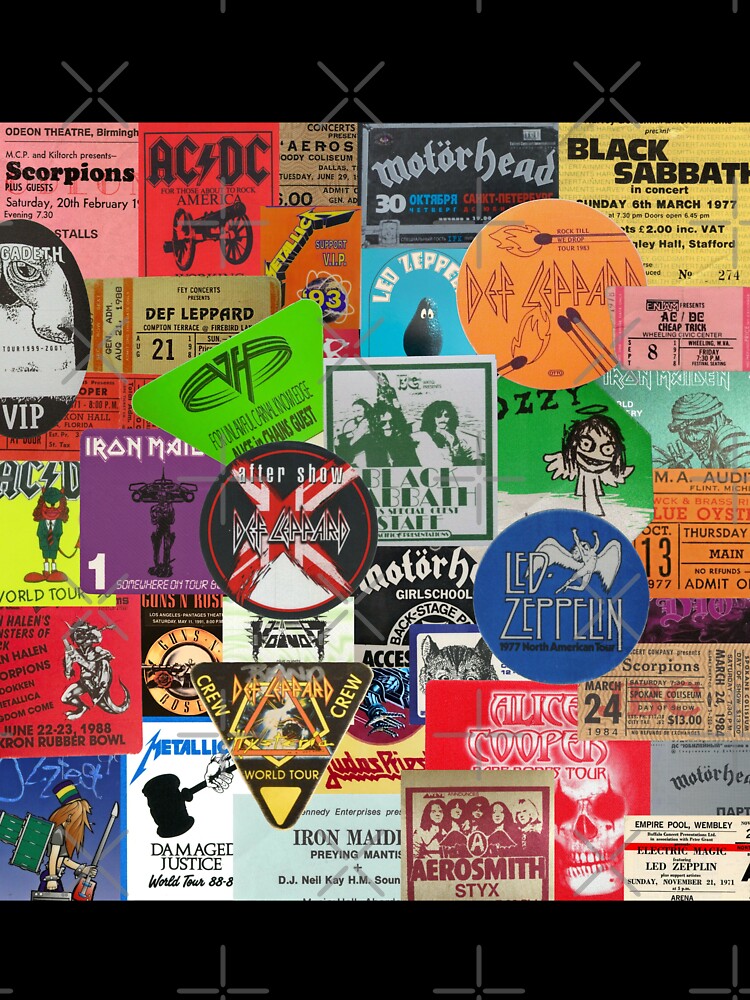I miss concerts - hard rock and heavy metal ticket stubs and backstage passes by Iheartrecords