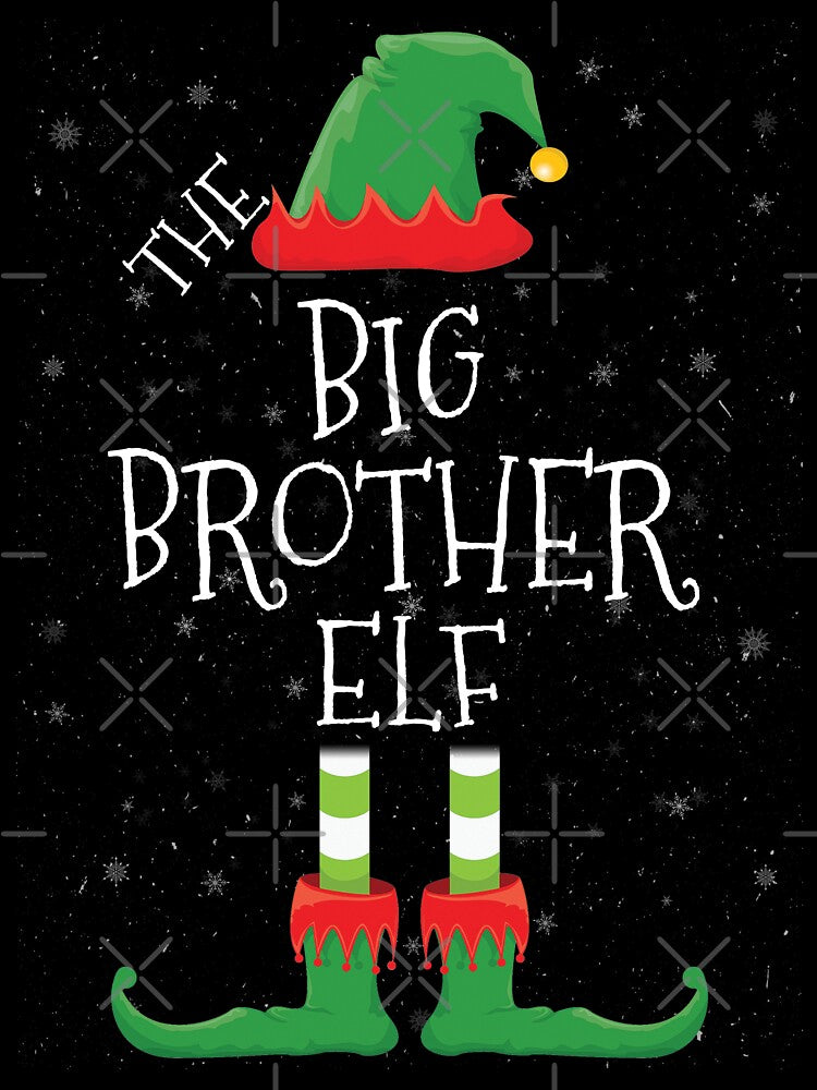 Big brother Elf Family Matching Christmas Group Funny Gift by DavisHasari