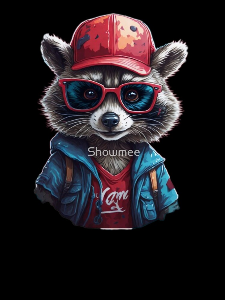 Racoon with glasses by Showmee