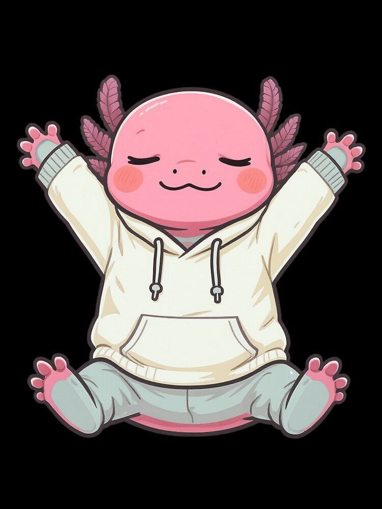 Morning Stretch Axolotl – Calm Self-Care Lifestyle Illustration by ColorSplash123