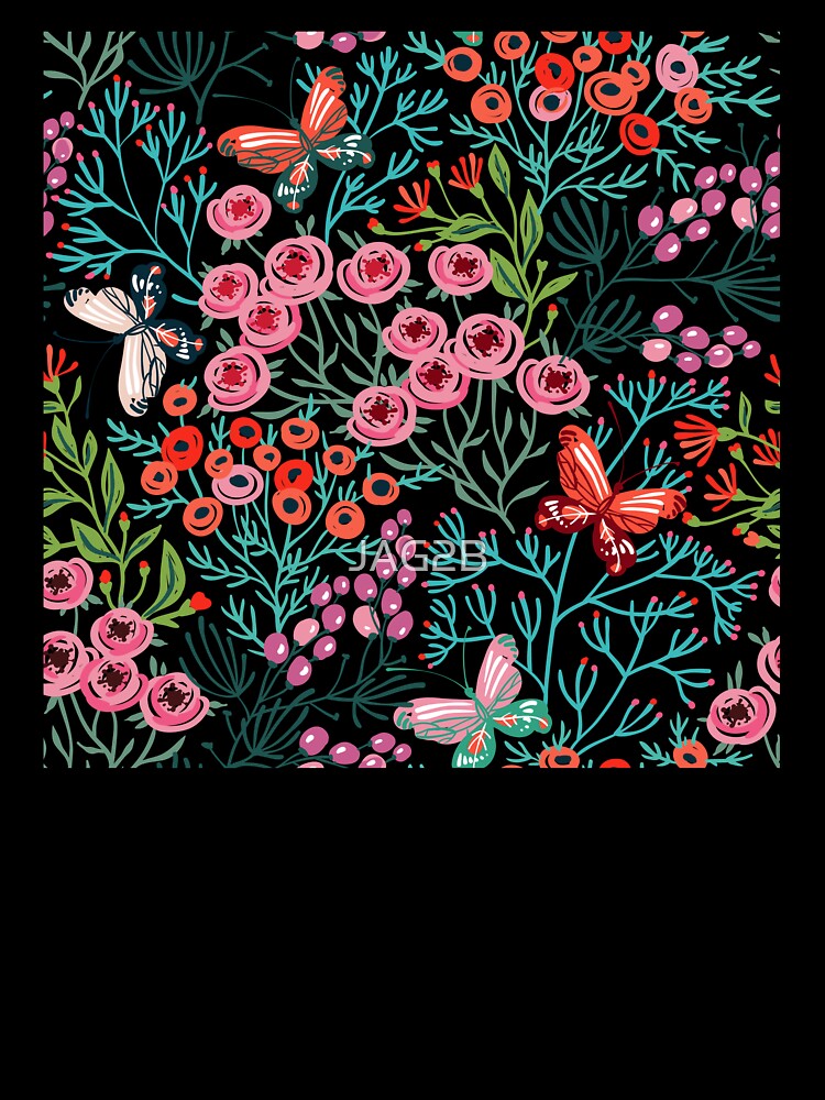 Drawing of flowers and butterfly by JAG2B