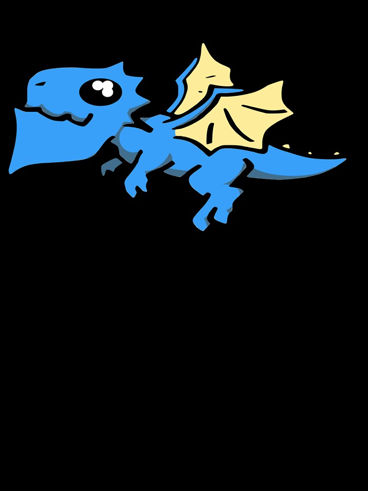 Cute baby BLUE DRAGON kawaii by SweetPeasBoatTs