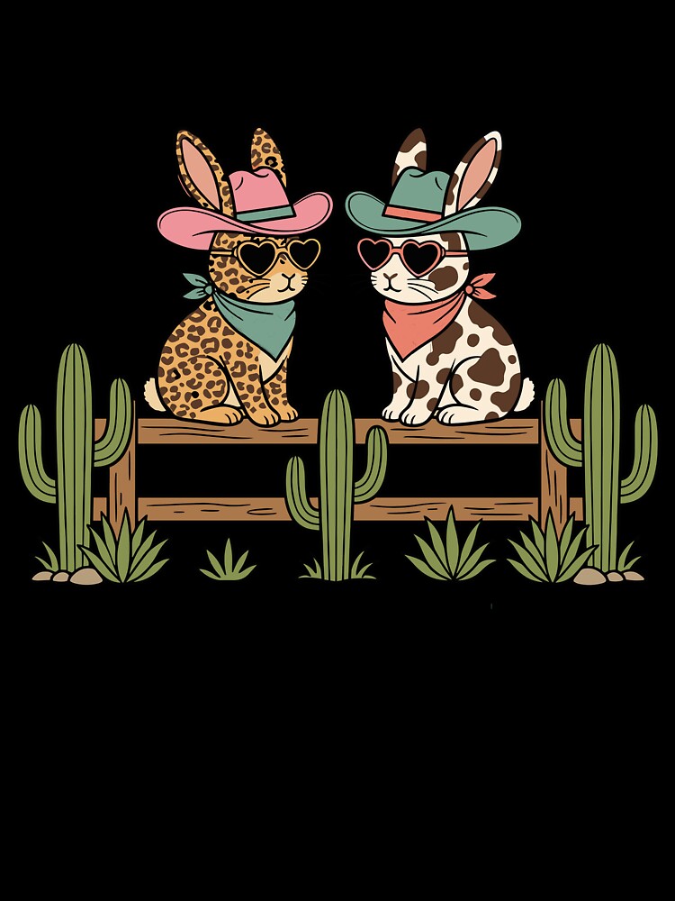 Western Bunny Couple Cowgirl Cowboy by KroghDs