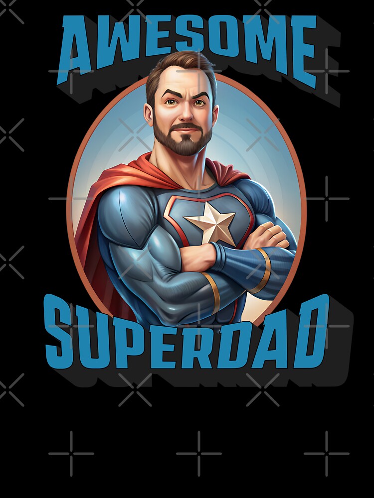 Cool Awesome Super Hero Dad Fathers Day Gift Idea by ZeptepiTrends