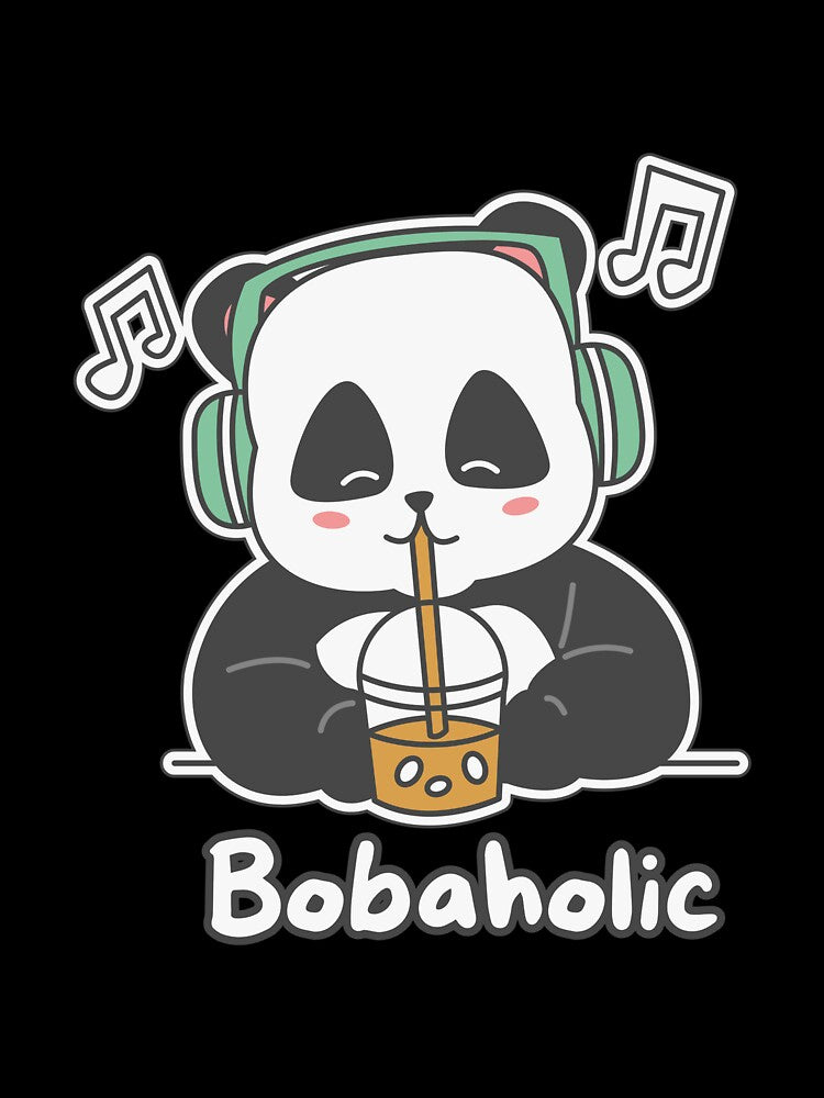 Bobaholic Bubble Tea Boba Panda by ChaosDesigns876