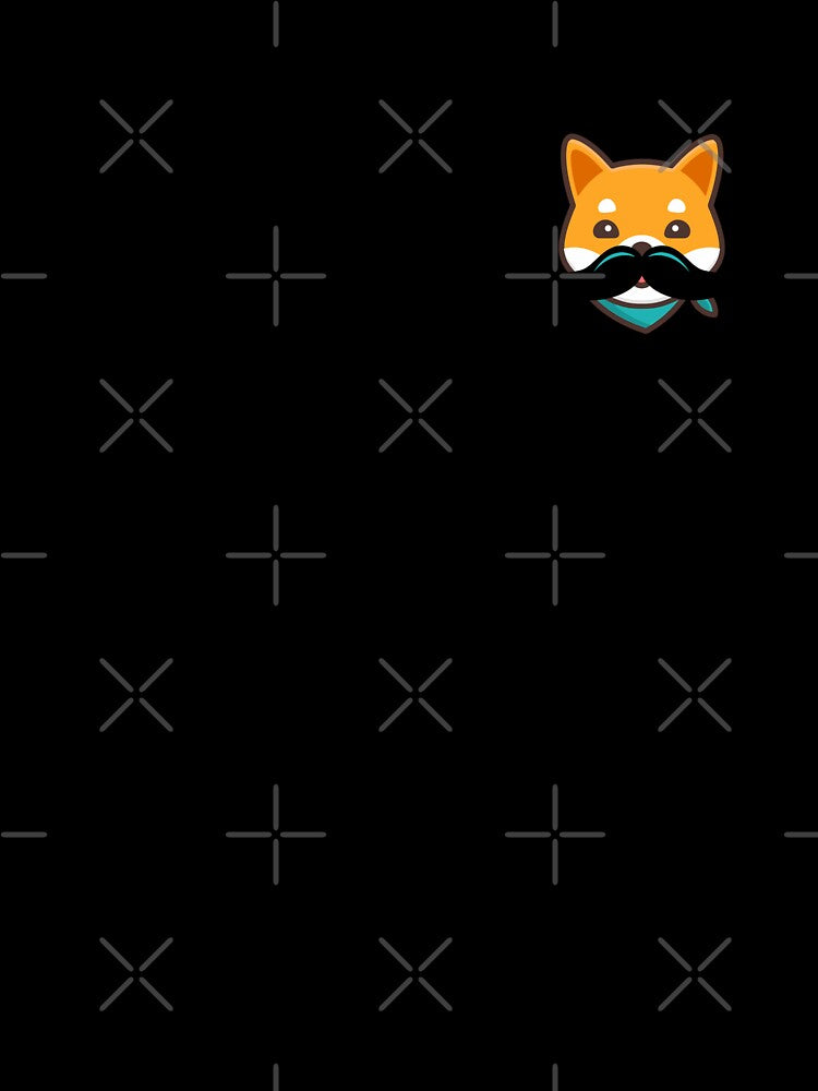 Pocket Stash Inu Head on Black by LionBrew