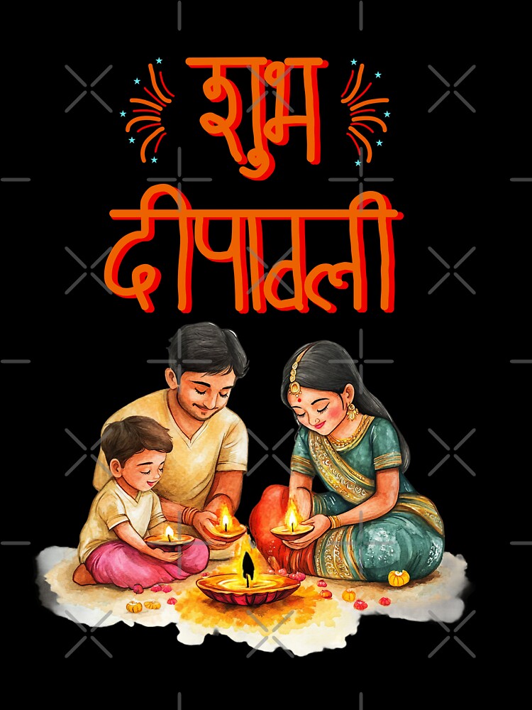 yoga family Shub Dipavali , Happy Diwali ver 13| Festival of Lights | Indian Deepavali Celebration with Diyas, Rangoli & Lord Ganesha | Hindu Festival Art & Gifts by mndesignworx