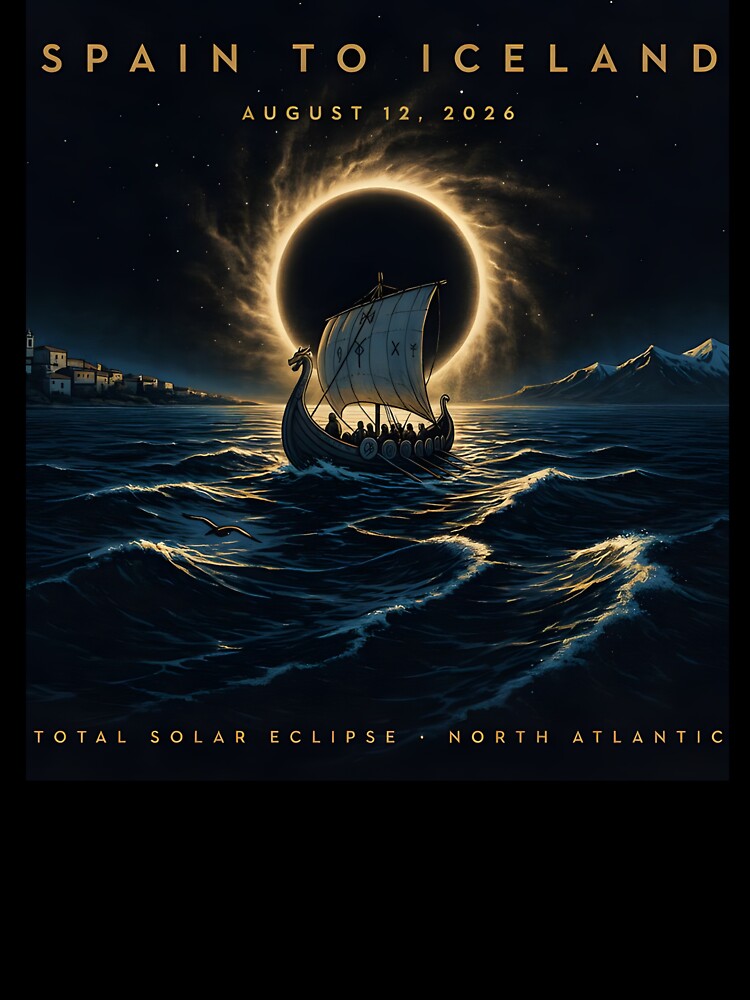 Total Eclipse 2026 August 12 Cosmic Eclipse Design for Space Lovers by Redgiant87x