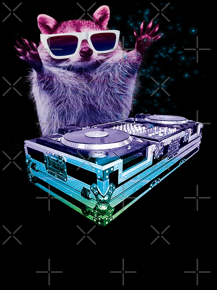 Rainbow DJ Raccoon Trash Panda Sunglasses by DFerraz